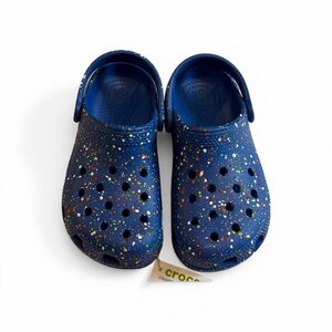 Crocs CLASSIC PAINT SPECKLE Kids Classic Clog - Navy with Multicolor NWT UNISEX